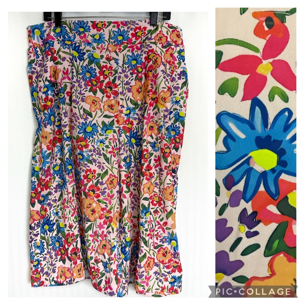 Ashlee Marie Boutique Wide Leg Pocketed Capris Size 2XL